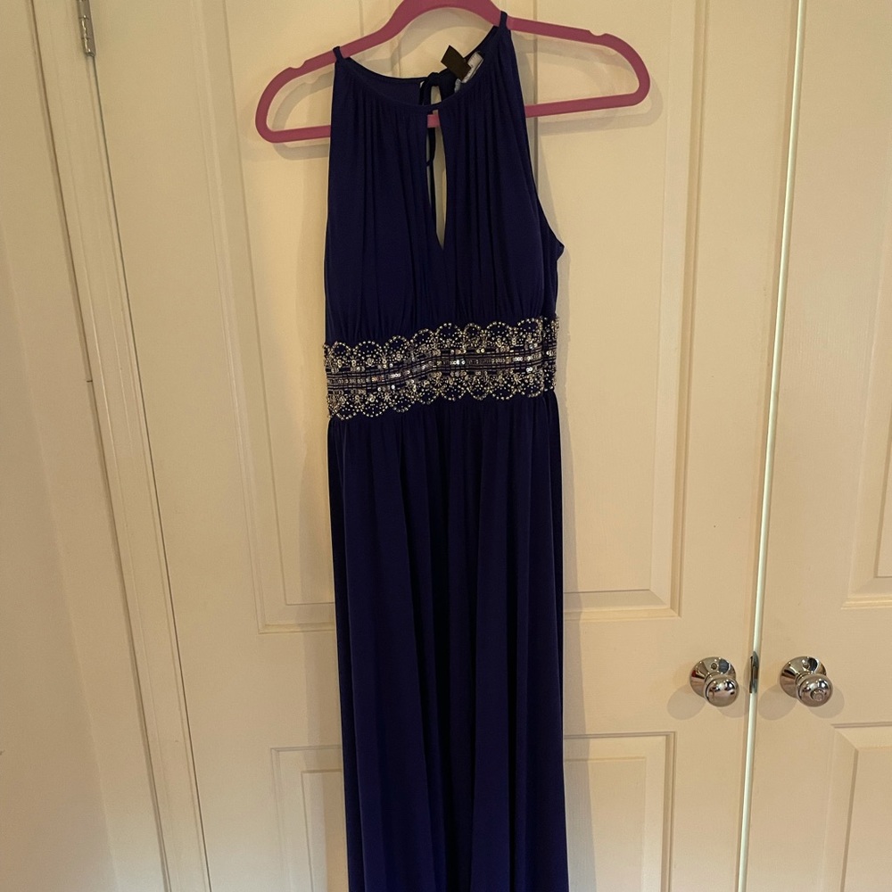 Blue LONG dress - great condition. Comfortable